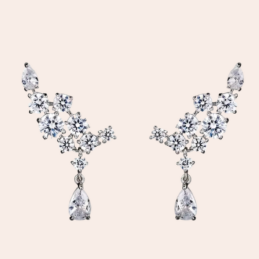 Double Cluster Dangle Earrings