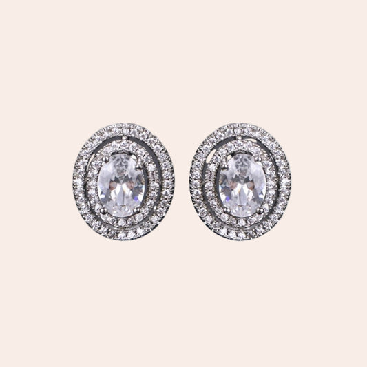 oval stud earring
