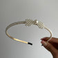 pearl bow headband