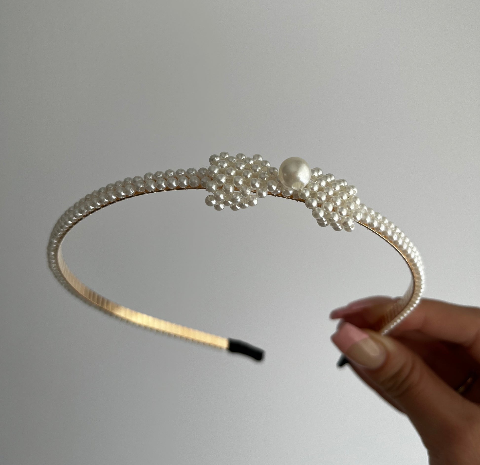 pearl bow headband