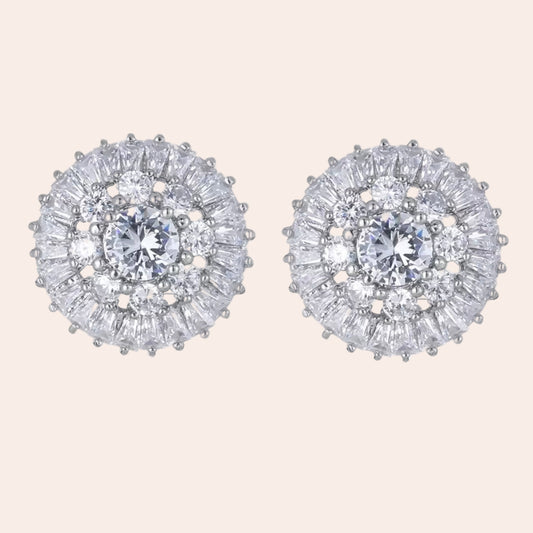 round flower earrings